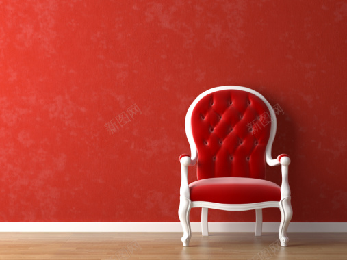 红色简约欧式沙发背景背景