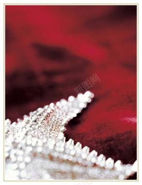 红色质感虚幻珍珠饰品类背景背景