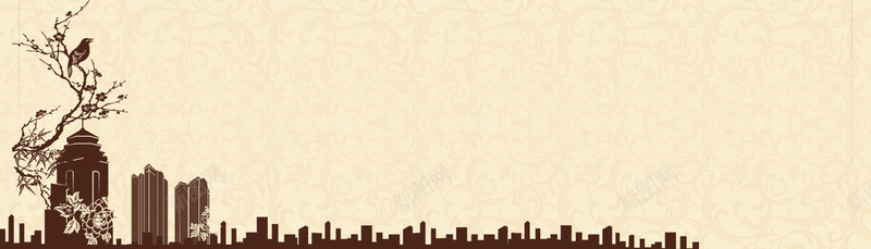 城市剪影背景背景