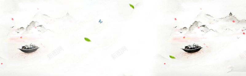 水墨风景画psd设计背景_88icon https://88icon.com 中国风 山水 水墨 海报banner 风景
