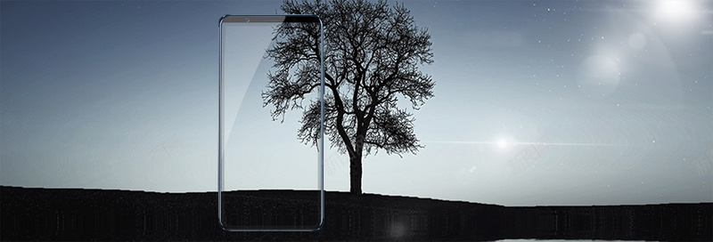 iPhoneX面世大气透明科技banne背景