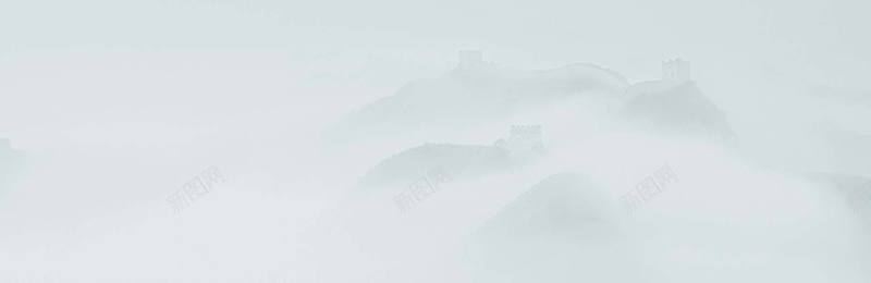 水墨长城bannerpsd设计背景_88icon https://88icon.com 中国风 墨滴 水墨 海报banner 长城
