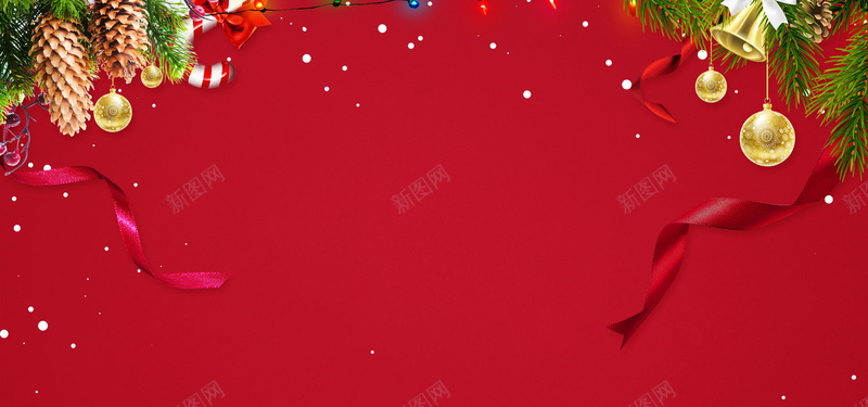 2018圣诞节促销海报psd设计背景_88icon https://88icon.com 圣诞快乐 圣诞球 圣诞节背景 圣诞装饰 平安夜 浪漫 红丝带 节日活动 铃铛 雪花