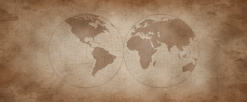 地图地球牛皮纸背景