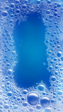 蓝色海水肥皂泡PSD分层背景