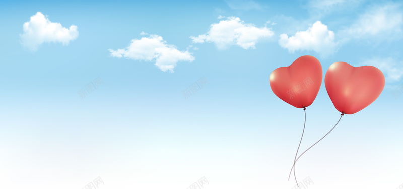 气球天空蓝天banner背景背景
