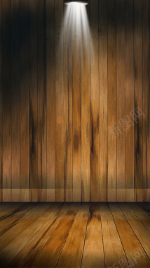 棕色木质质感灯光PSD分层H5背景背景