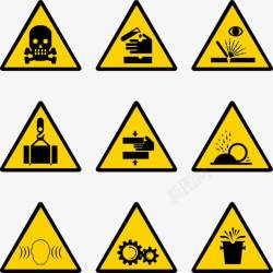 建筑工地安全警告标志素材