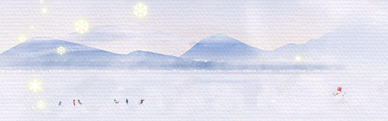 二十四节气小雪冬季banner背景