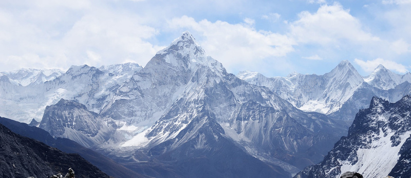 雪山山峰背景摄影图片