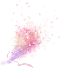 粉红色喷绘手绘喷绘粉红色捧花印刷背景高清图片