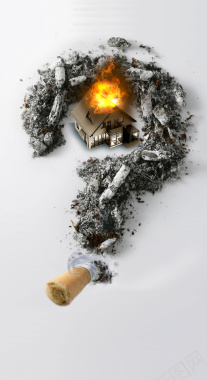 531世界无烟日创意香烟广告背景背景