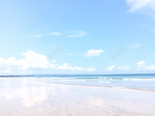 青春清新海边沙滩背景