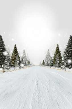 冬天雪季海报背景背景