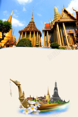 泰国旅游产品广告海报背景背景