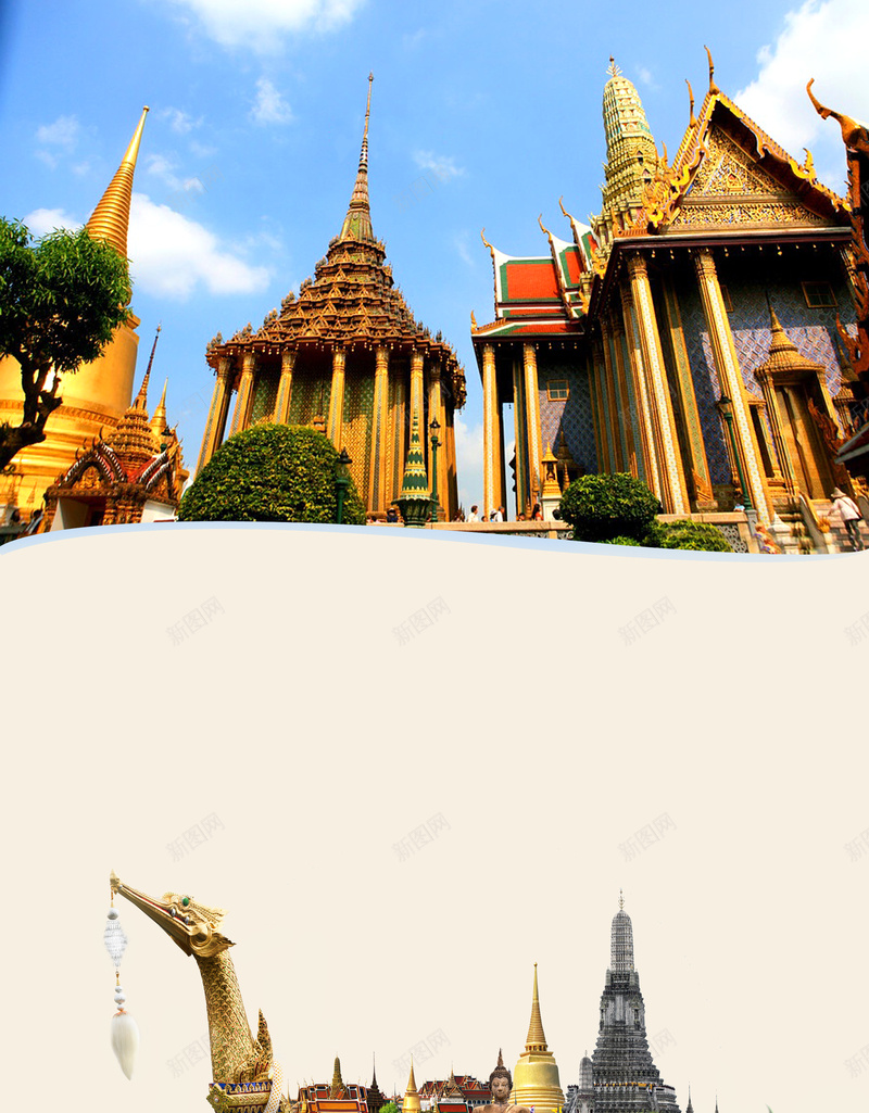 泰国旅游产品广告海报背景psd设计背景_88icon https://88icon.com 东南亚 大皇宫 广告设计 旅游 旅游广告 曼谷 泰国 泰国旅游产品广告 芭提雅 设计