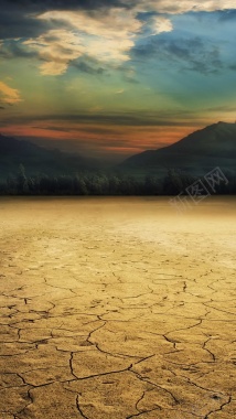 沙漠手机H5背景摄影图片