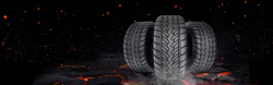 雪地胎舒适防滑耐磨环保汽车轮胎全屏海报高清图片