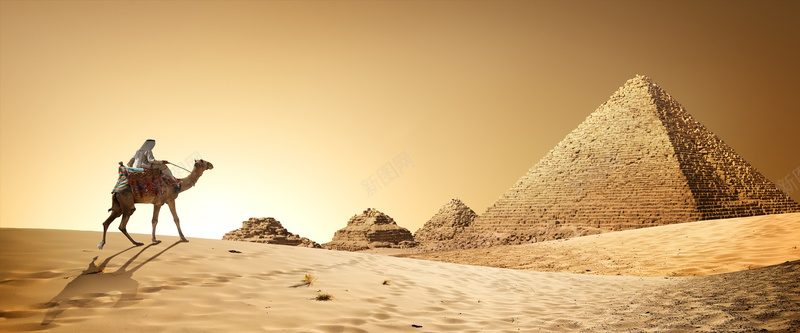 沙漠金字塔banner背景背景