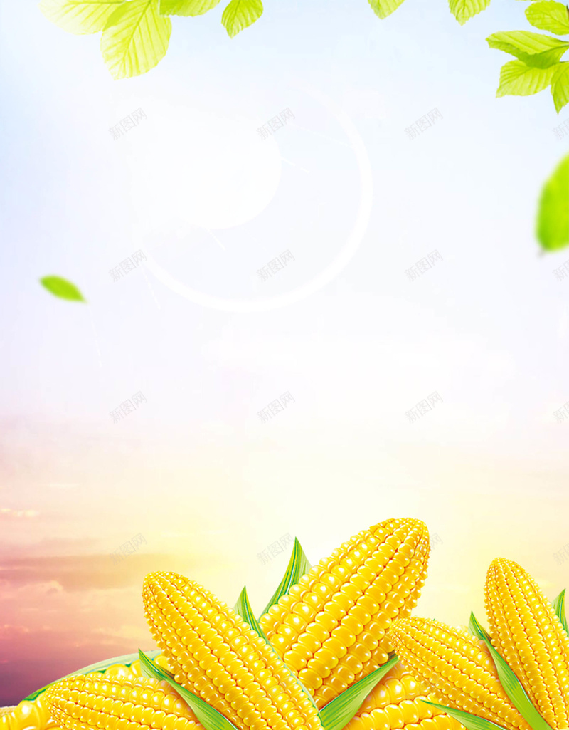 黄色玉米背景psd设计背景_88icon https://88icon.com PPT PSD 免费 广告 海报 玉米 粮食 素材 背景