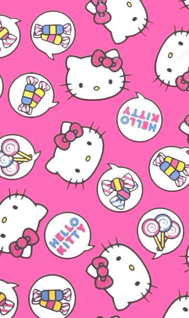 粉色卡爱猫咪壁纸jpg设计背景_88icon https://88icon.com 壁纸 粉色