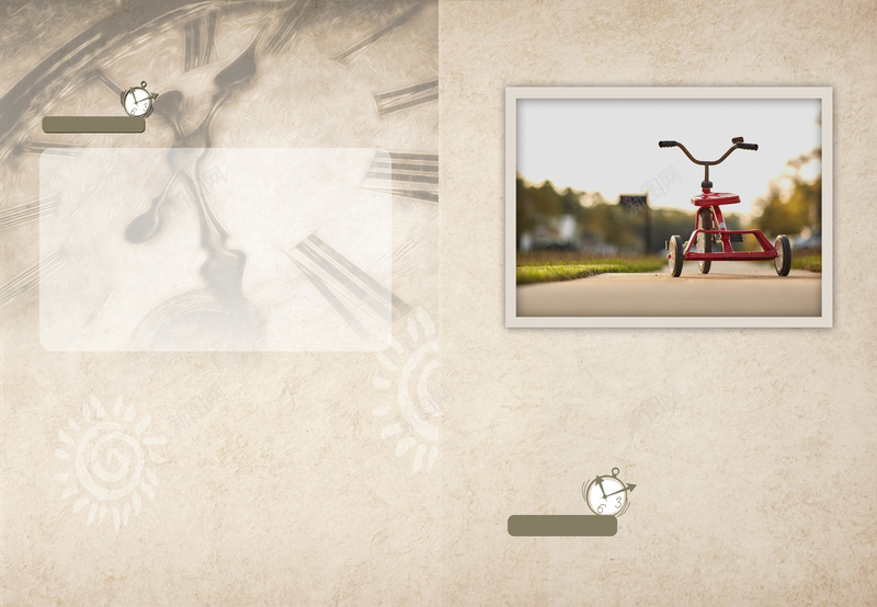 儿童相册封面封底背景jpg设计背景_88icon https://88icon.com javascript psd格式 儿童相册 儿童相册封面封底图片下载 分层 回忆 复古 小三轮车 怀旧风 时光 时钟 记录