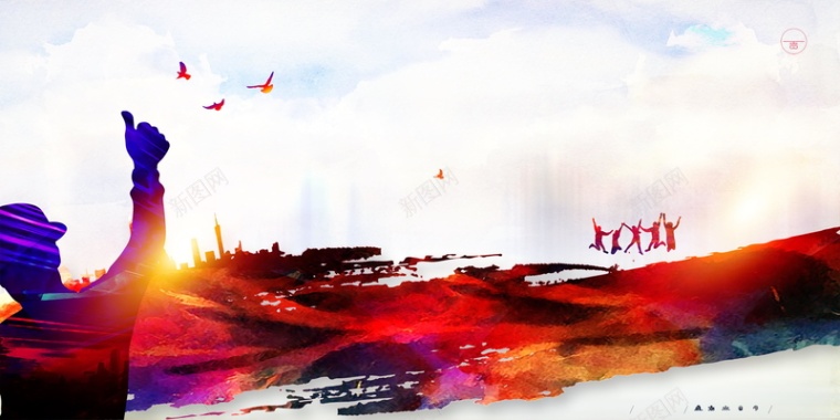 大气高档青春不散场毕业PSD分层背景