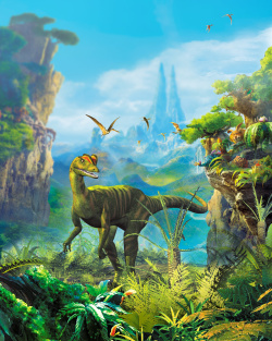 海报恐龙侏罗纪公园宣传海报背景高清图片