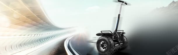 平衡车全屏海报jpg设计背景_88icon https://88icon.com 平衡车 浅色背景 蓝天 马路