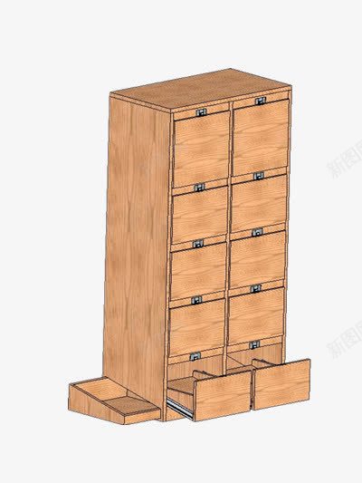 木质储物柜png免抠素材_88icon https://88icon.com 手绘 抽屉 木制品 木衣柜 木质储物柜 柜子 生活用品 结实