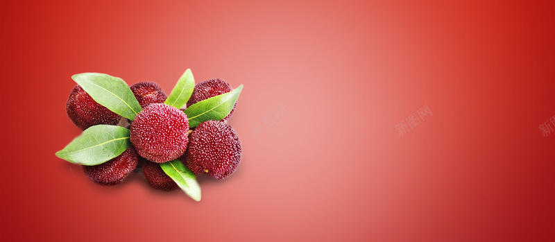 杨梅促销淘宝banner背景