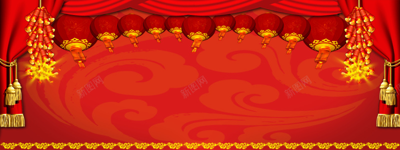 红色中国风温馨节日海报背景背景