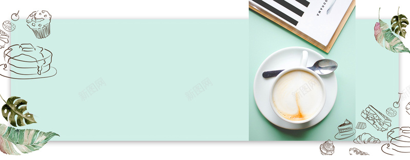 精致下午茶文艺小清新蓝色bannerpsd设计背景_88icon https://88icon.com 卡 吃货 吃货来啦 吃货节 小吃 早餐 正餐 美味 美食 美食促销 美食海报 西点 西餐 零食 餐饮