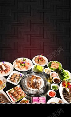 美食海报背景背景