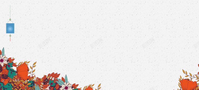 花瓣灯笼卡通新年节日背景背景