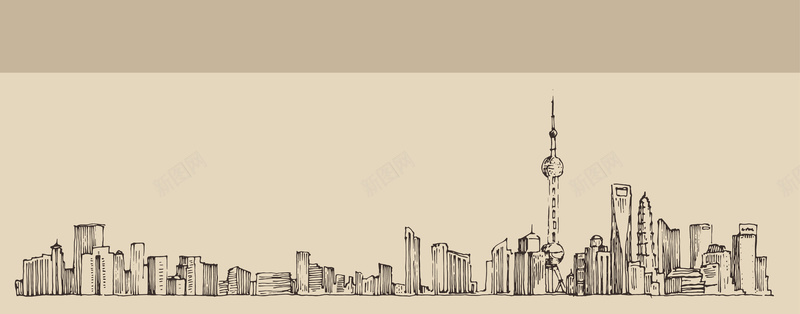 手绘素描上海城市旅游海报背景jpg设计背景_88icon https://88icon.com 上海城市 世界著名建筑 城市现代上海 城市风光 建筑背景 手绘素描 旅游景区 旅游海报 海报背景