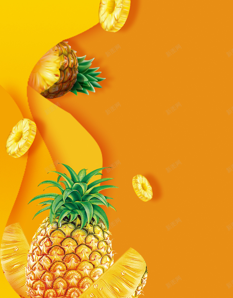 美味菠萝春夏水果海报psd设计背景_88icon https://88icon.com 叠加效果 新鲜 春夏 果蔬 水果菠萝 美味 美味水果 菠萝 黄色