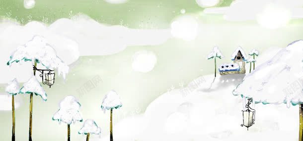 雪地背景jpg设计背景_88icon https://88icon.com 唯美 插画 清新
