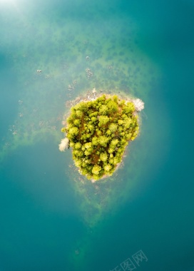 海岛岛屿绿洲海水夏天背景
