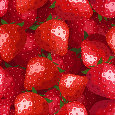 创意草莓无缝背景矢量背景