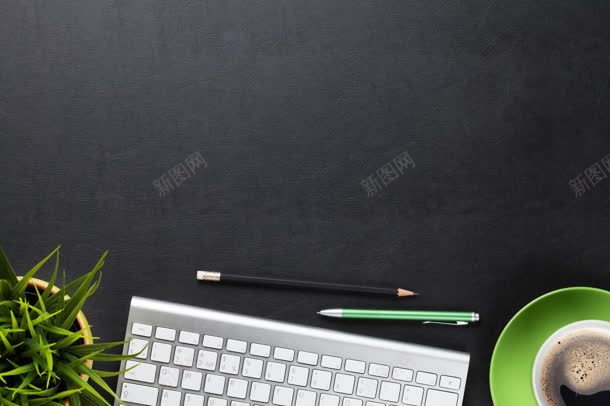 键盘盆栽笔咖啡唯美jpg设计背景_88icon https://88icon.com 咖啡 盆栽 素材 键盘