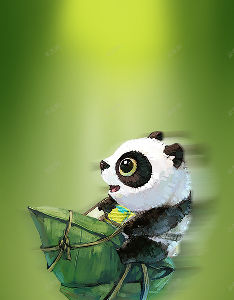 可爱大熊猫粽子端午节背景psd设计背景_88icon https://88icon.com 中国风 可爱 屈原 海报 熊猫 端午节 粽子 纪念 绿色
