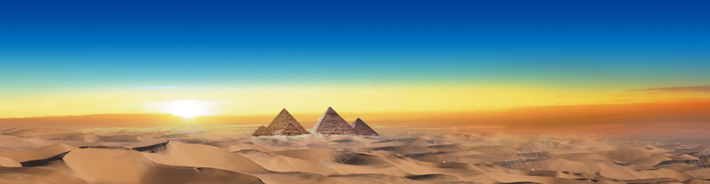 蓝色沙漠金字塔背景图背景