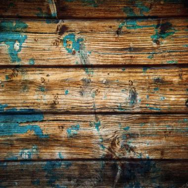 沾满蓝色油漆的木板背景