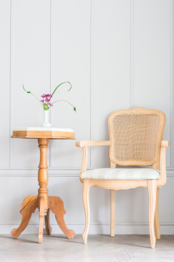 椅子桌子鲜花植物休闲温馨墙壁家居背景背景