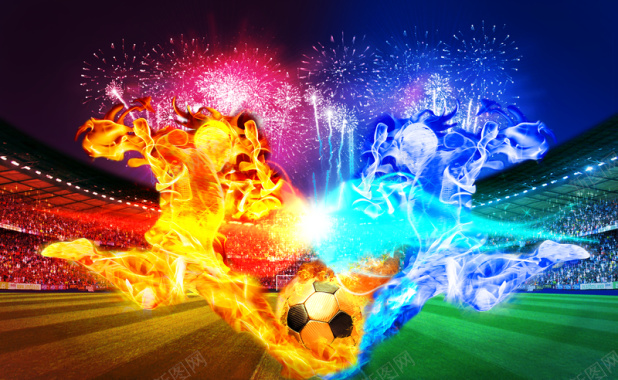 足球赛世界杯炫酷海报背景