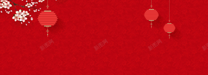 红色纹理新年中国风电商海报背景背景