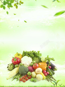 关注食品果蔬绿色食品安全公益宣传海报背景高清图片