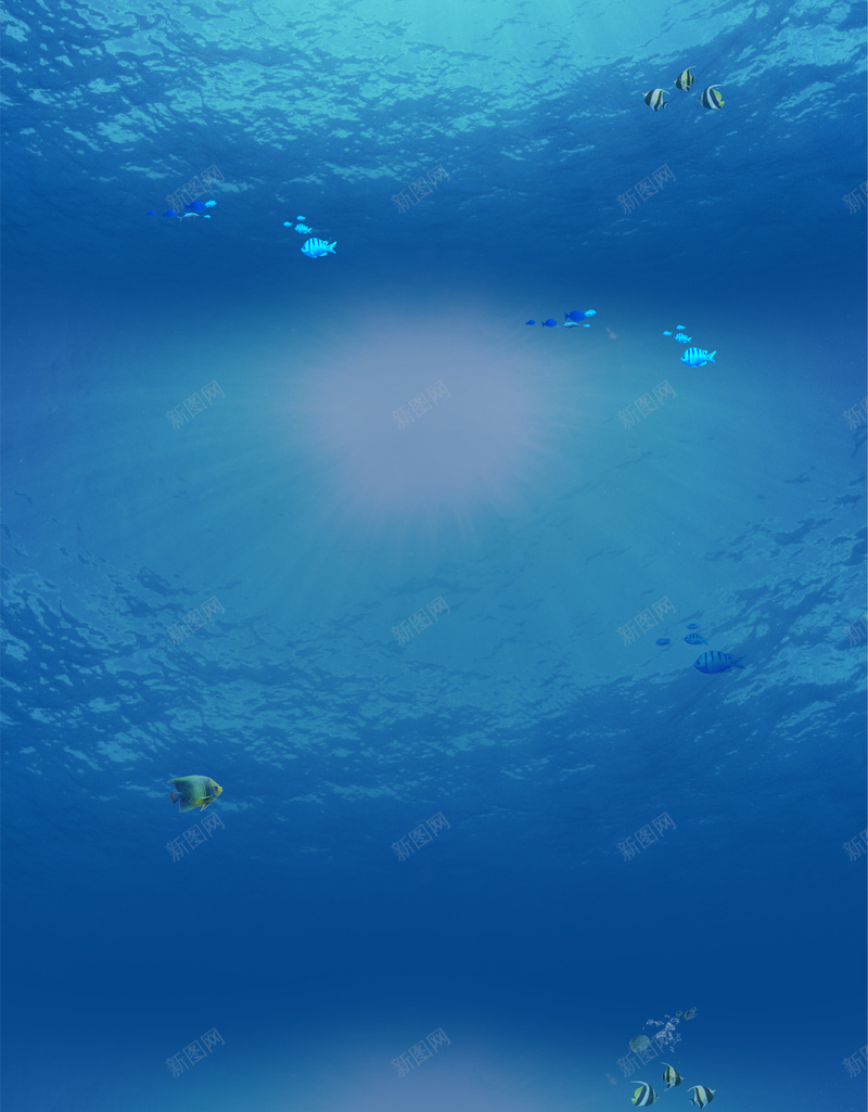 海洋质感H5分层背景psd设计背景_88icon https://88icon.com H5 光 分层背景 唯美 海洋 简约 蓝色 质感 鱼儿