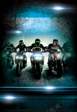 创意霸气摩托车海报背景背景